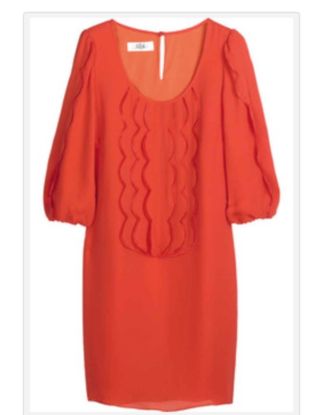 Tibi Silk Tunic Dress - ruffle front 
Size 2